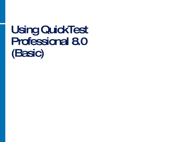 Qtp 8.0 basic