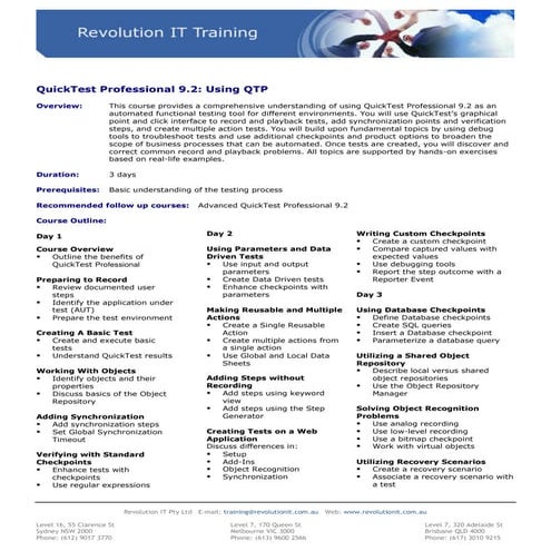 Qtp 9.2 Suite | PDF