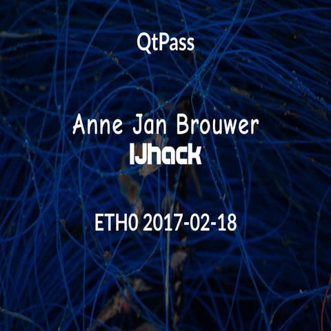 QtPass and opensource project management, the road from a 2 day project till ...