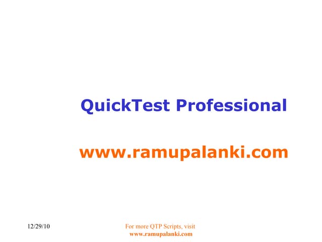 Qtp presentation