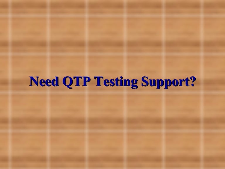 QTP Testing