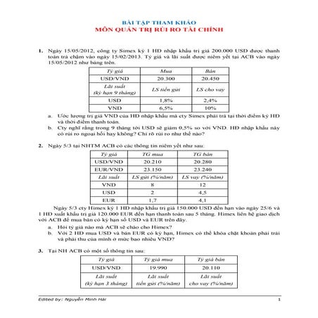 Quản trị rủi ro tài chính 