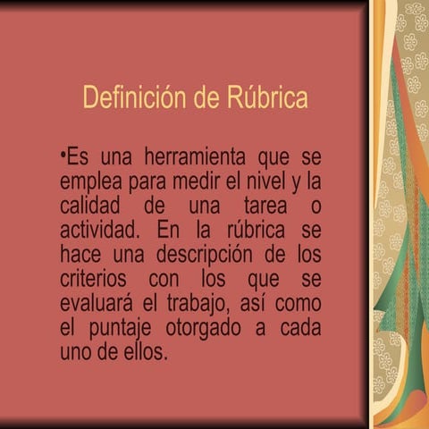 ¿Qué es una rúbrica?
