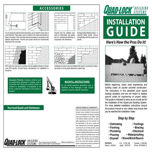Quad-Lock Insulated Concrete Forms Installation Guide