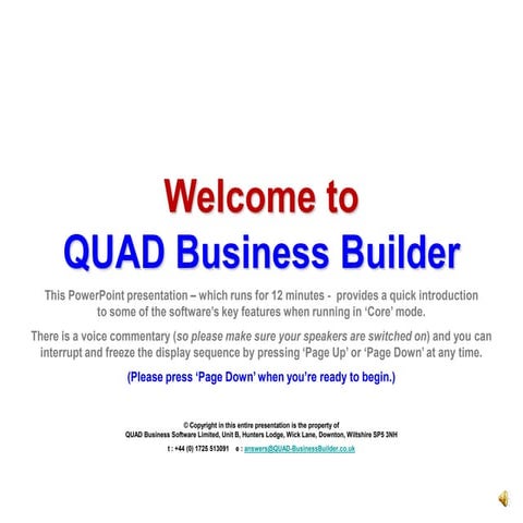 Quad business builder a quick introduction