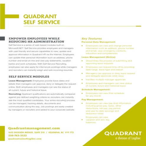 Quadrant Self Service