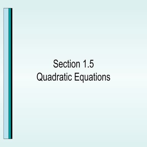 Quadratic eq cth