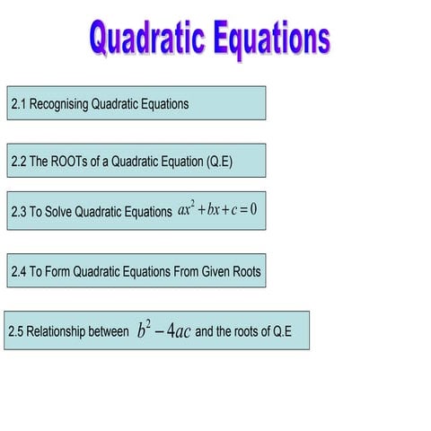 Quadraticequation