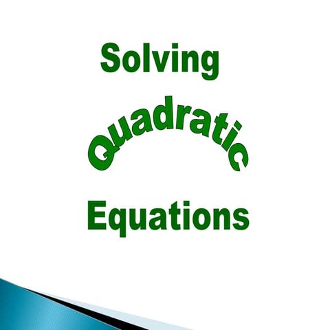 Quadratic equations