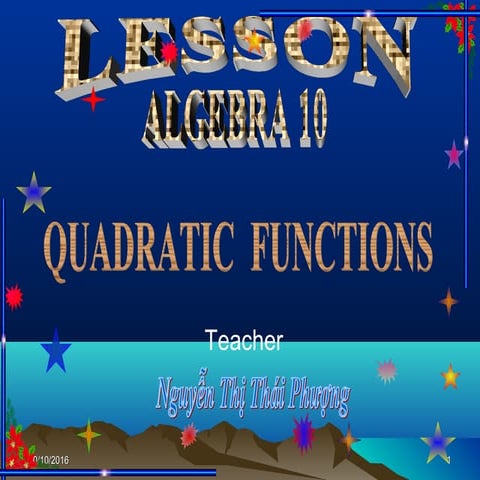 Quadratic functions