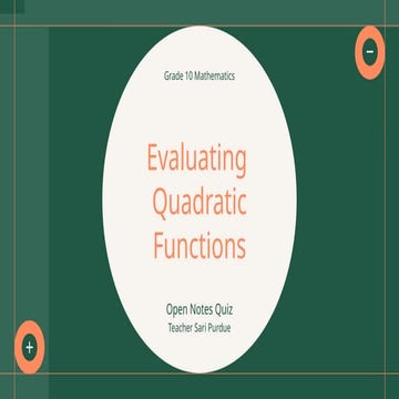 Quadratic Functions Ppt Template Cmmb Pptx