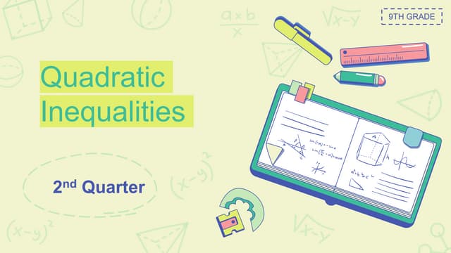 Quadratic Inequalities