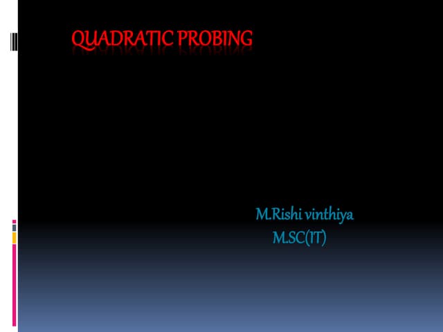 Quadratic probing