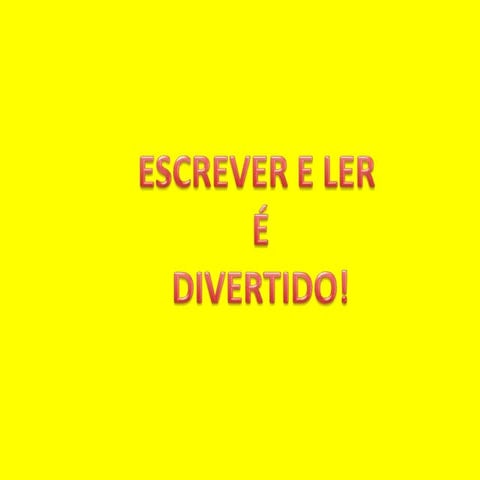 Escrever é divertido | PPTX
