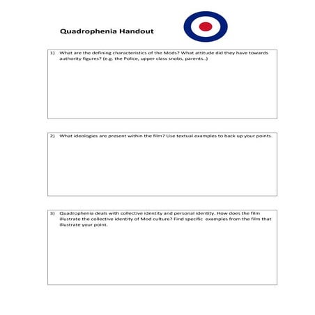 Quadrophenia handout