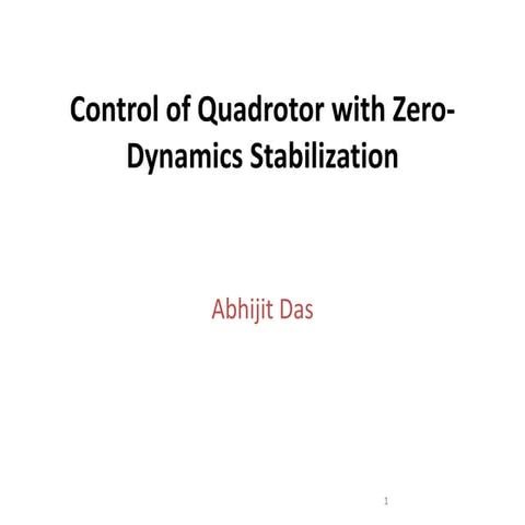 Quadrotor Control: Autopilot