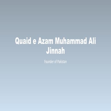 Quaid e azam muhammad ali jinnah