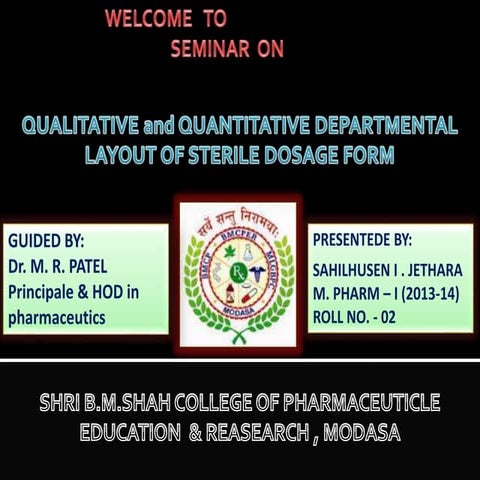 Quali. & quan. layout sterile d.f sahil