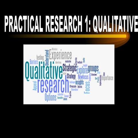 Qualitative Research (Senior High School Practical Reseach 2)