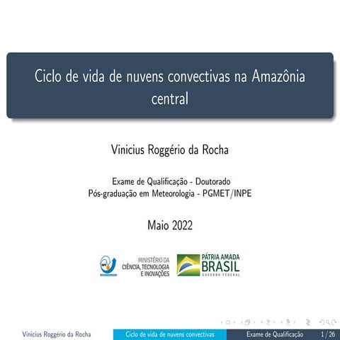 Convecção na Amazônia Central - Estudo de caso