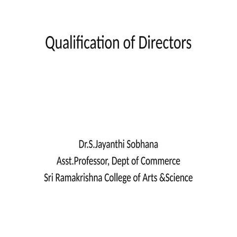 Qualification of Directors, Essential qualification.pptx