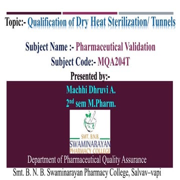 Qualification of Dry Heat Sterilizer or Tunnel.pptx