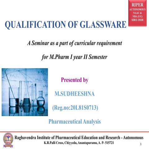 Qualification of glassware