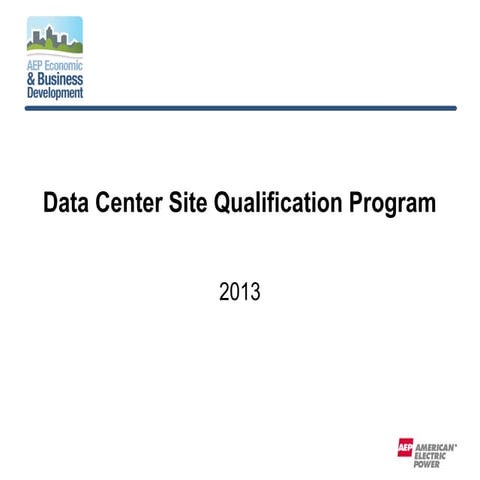 AEP Qualified Data Center Site Program 