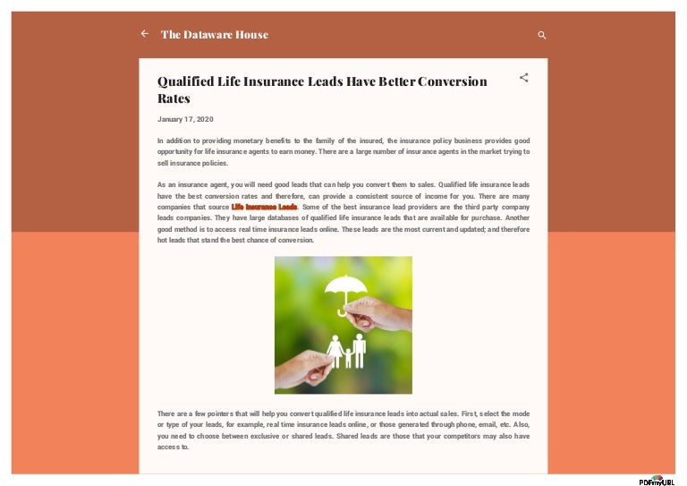 Qualified Life Insurance Leads Have Better Conversion Rates