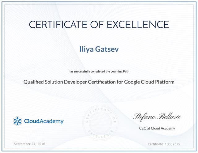 google cloud platform developer certification