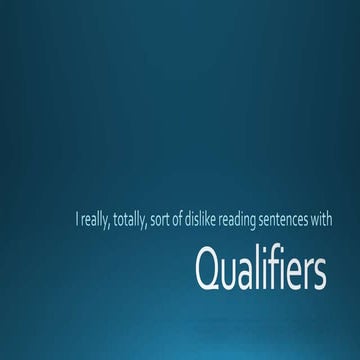 Qualifiers | PPTX