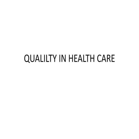 QUALILTY IN HEALTH CARE pdf for health and medicine