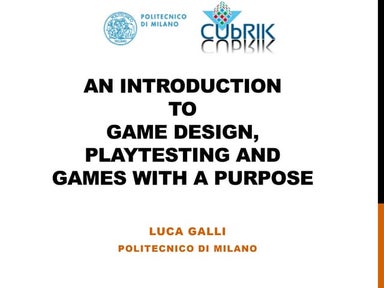 Introduction to Games with a Purpose design and Playtesting