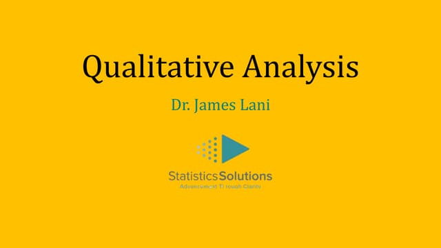 Qualitative Analysis Webinar