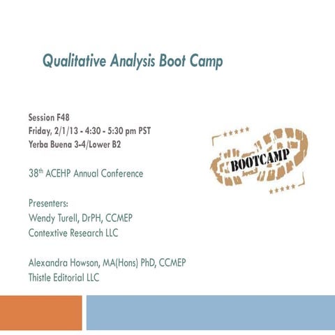 Qualitative analysis boot camp final presentation slides