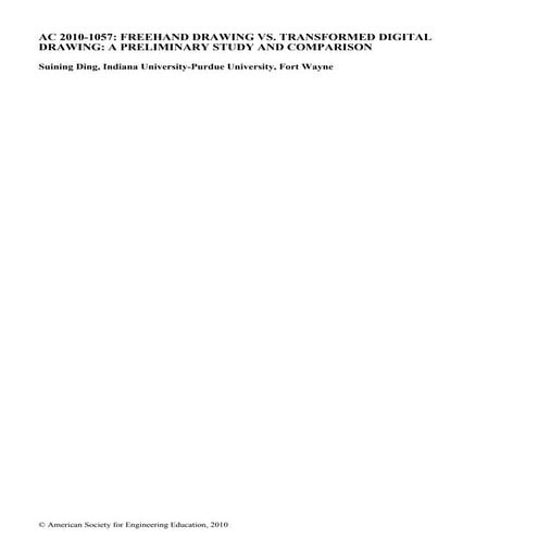 Freehand Drawing VS Transformed Digital Drawing