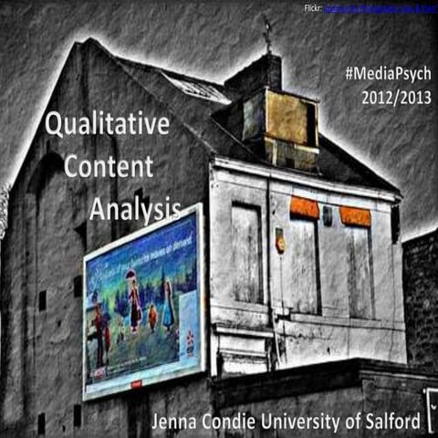 Qualitative content analysis in Media Psychology