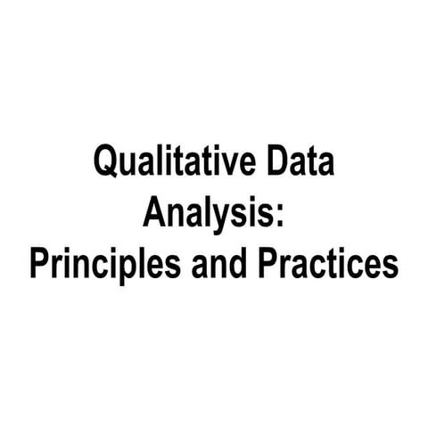 Qualitative Data Analysis