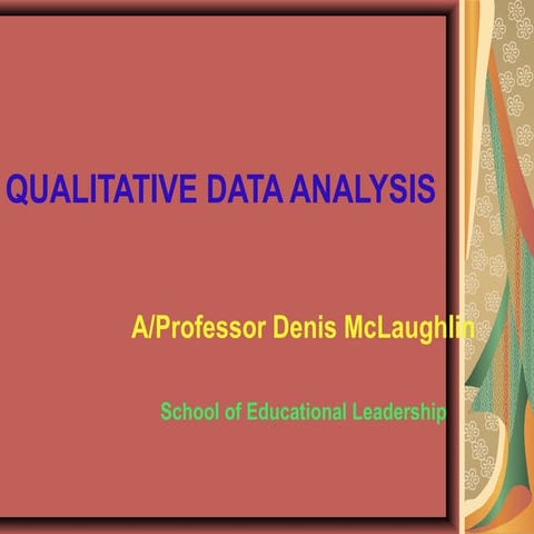 Qualitative data analysis