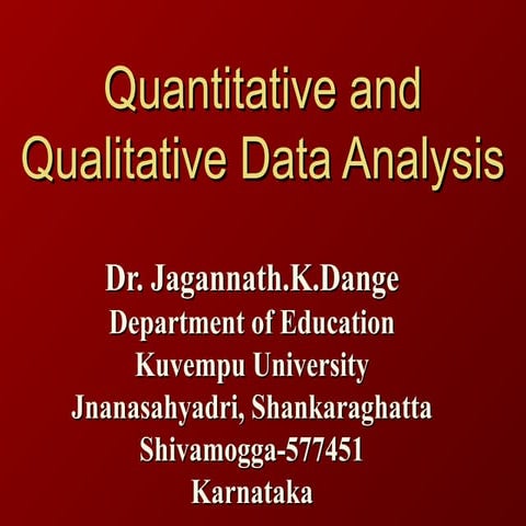 Qualitative data analysis