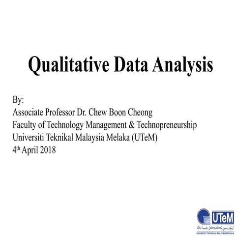 Qualitative Data Analysis