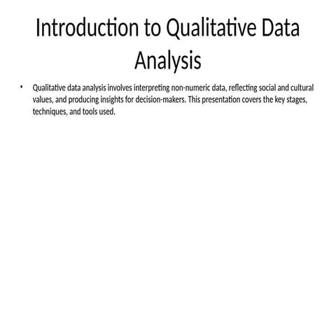 qualitative data analysis for early researchers | PPT