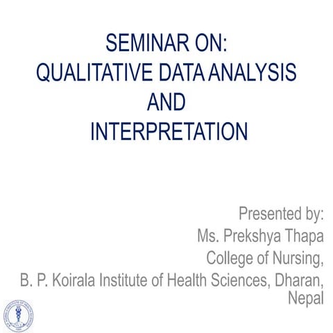 Qualitative Data Analysis and Interpretation