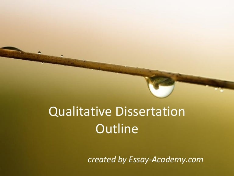 Qualitative phd thesis outline