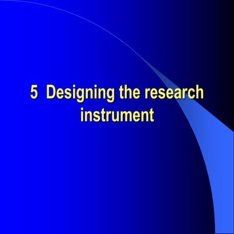 Data collection Instruments in Qualitative Research