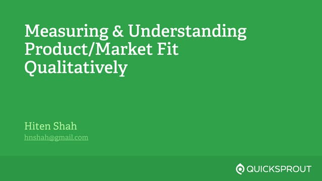 Measuring & Understanding Product/M...