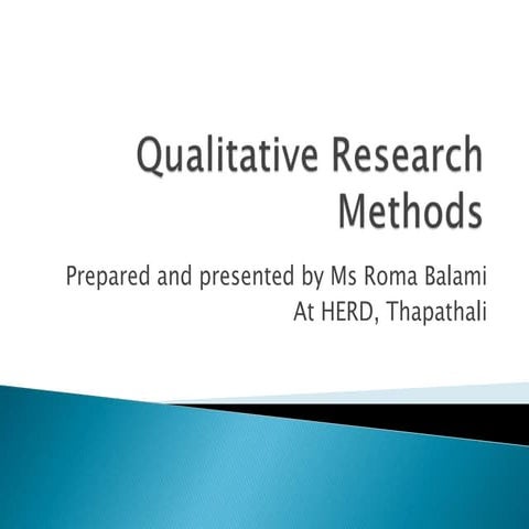 Qualitative research methods