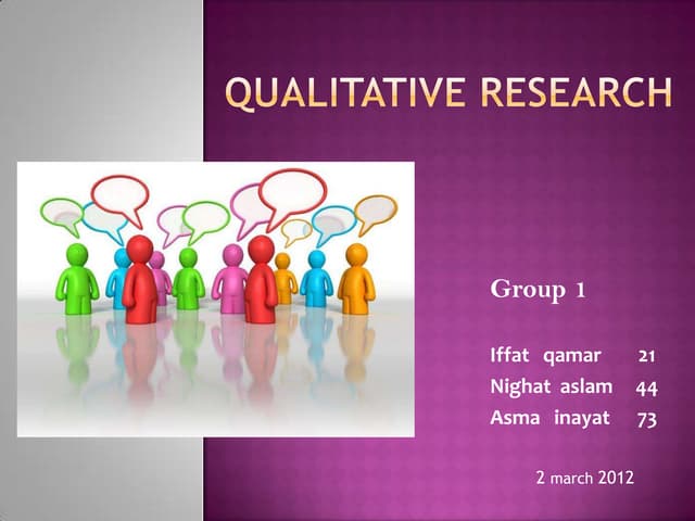 Qualitative research