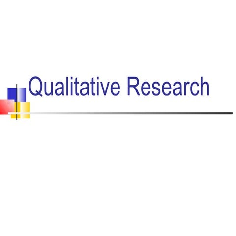 Qualitative research