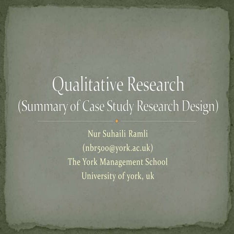 Qualitative research